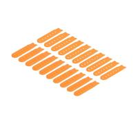 sourcing map 16 Pairs Snapback Strap Cover, 7 Holes Plastic Adjustable Hat Snap Buckle Replacement for Caps Repairing (Orange)