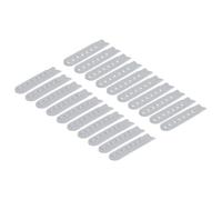 sourcing map 16 Pairs Snapback Strap Cover, 7 Holes Plastic Adjustable Hat Snap Buckle Replacement for Caps Repairing (Light Grey)