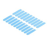 sourcing map 16 Pairs Snapback Strap Cover, 7 Holes Plastic Adjustable Hat Snap Buckle Replacement for Caps Repairing (Sky Blue)