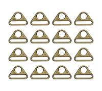 sourcing map 16 Pcs 1 1/4 Inch Triangle Buckles Adjuster Triangle D Rings Strap for Purse Straps Keychain Lanyard Webbing Bag DIY Hardware Accessories, Bronze