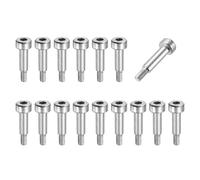 sourcing map 16 Pcs 304 Stainless Steel Shoulder Bolt 4mm Shoulder Dia 8mm Shoulder Length M3x0.5 Thread Hex Socket Shoulder Bolts for Hydraulic Injection Molding Machinery Industries