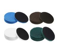 sourcing map 16 Pcs 5 Inch Nylon Hoop Scrubbing Pad 120/240 Grits Scrubber Scouring Pads Hoop and Loop Surface Conditioning Drill Scuffing Disc, Green/Brown/Blue/White