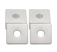 sourcing map 16 Pcs Flat Square Plate Washer, 10MM ID x 35MM OD x 2MM Thick 304 Stainless Steel Flat Pad Spacer Gasket for Bolts Factories Bathroom Repair Shops Construction, Silver