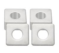sourcing map 16 Pcs Flat Square Plate Washer, 12MM ID x 30MM OD x 2MM Thick 304 Stainless Steel Flat Pad Spacer Gasket for Bolts Factories Bathroom Repair Shops Construction, Silver
