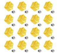 sourcing map 16 Pcs Lapel Flowers for Men Suits, 2 Inch Lapel Pin for Men Satin Rose Artificial Fabric Flowers Brooch Boutonnieres for Wedding Party Prom Ceremony, Yellow