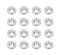 sourcing map 16 Pcs M4 Finish Countersunk Washer, 3x13mm 304 Stainless Steel Counterbore Head Washers Gaskets Shim for Mechanical Accessories Parts, Silver