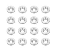 sourcing map 16 Pcs M4 Finish Countersunk Washer, 3x14mm 304 Stainless Steel Counterbore Head Washers Gaskets Shim for Mechanical Accessories Parts, Silver