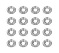 sourcing map 16 Pcs M5 Cone Cup Countersunk Washer, 3x14mm 304 Stainless Steel Counterbore Head Washers Gaskets Shim for Mechanical Accessories Parts, Silver