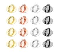 sourcing map 16 Pcs Phone Finger Grip Hook, 18mm Adhesive Metal Round Phone Hook for Case Tablet DIY Hanging Accessories Stand Decor, Black, Silver, Gold, Rose