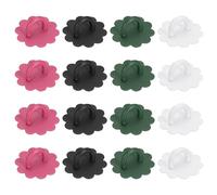 sourcing map 16 Pcs Phone Finger Grip Hook, 24mm Adhesive Metal Sunflower Phone Hook for Case Tablet DIY Hanging Accessories Stand Decor, Rose Red, Dark Green, Black, White