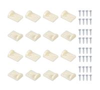 sourcing map 16 Pcs Plastic Shelf Support Peg, Right Angle Bracket, 1.1"x 0.83"x 0.47" L Shape Shelf Bracket with Screws for Wooden Frame Shelves Furniture