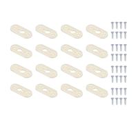 sourcing map 16 Pcs Plastic Shelf Support Peg, Right Angle Bracket, 1.97"x 0.79"x 0.16" L Shape Shelf Bracket with Screws for Wooden Frame Shelves Furniture