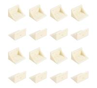 sourcing map 16 Pcs Plastic Shelf Support Peg, Right Angle Bracket, 2.13"x 1.69"x 1.3" L Shape Shelf Bracket with Screws for Wooden Frame Shelves Furniture
