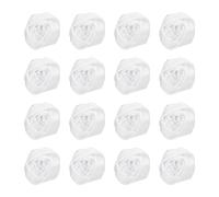 sourcing map 16 Pcs Ribbon Roses, 2 Inch Lapel Pin for Men Satin Ribbon Flower Rose Artificial Fabric Flowers for DIY Crafting Accessories Sewing Wrapping Wedding Gift Decoration, White