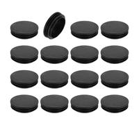 sourcing map 16 Pcs Round Plastic Plug, Black Tubing End Cap Plugs, 63mm(2.48 Inch) Furniture Leg Pipe Insert, Glide Protection for Chair, Sofa, Table, Shelf