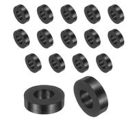 sourcing map 16 Pcs Rubber Spacers 40mm OD x 20mm ID x 10mm Height Round Anti Vibration Spacer Rubber Bushing Grommet