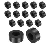 sourcing map 16 Pcs Rubber Spacers 50mm OD x 27mm ID x 20mm Height Round Anti Vibration Spacer Rubber Bushing Grommets
