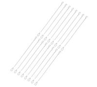 sourcing map 16 Pcs Security Cable Lock - Double Loop Cable (0.98 ft x 0.08 Inch), Silver