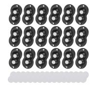 sourcing map 16 Pcs Self Adhesive Caster Wheels, 360 Degree Rotation Mini Caster Swivel Rollers Universal Sticky Swivel Wheels for Furniture Storage Bins Trash Can (Black, 2 Nylon Rolling Ball)