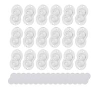 sourcing map 16 Pcs Self Adhesive Caster Wheels, 360 Degree Rotation Mini Caster Swivel Rollers Universal Sticky Swivel Wheels for Furniture Storage Bins Trash Can (White, 2 Nylon Rolling Ball)