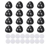 sourcing map 16 Pcs Self Adhesive Caster Wheels, 360 Degree Rotation Mini Caster Swivel Rollers Universal Sticky Swivel Wheels for Furniture Storage Bins Trash Can (Black, 3 Steel Rolling Ball)