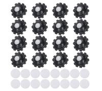 sourcing map 16 Pcs Self Adhesive Mini Caster Wheels 1 Inch, 360° Swivel Wheels Universal Sticky Low Profile Roller, 1 Nylon Rolling Ball for Furniture Storage Bins Small Appliances, Black