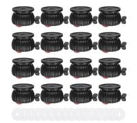 sourcing map 16 Pcs Self Adhesive Mini Caster Wheels Small Universal 360° Rotation Swivel Wheels with Locking Brake for Furniture Storage Bins Small Appliances, Black/Red