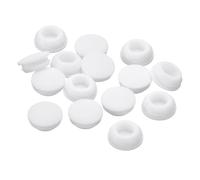sourcing map 16 Pcs Silicone Plugs, Rubber Round Snap in Locking Hole Plugs for 12-13mm Hole, Hole Stoppers Waterproof Hole Plug for Metal Tube, Furniture End Caps Inserts, White