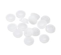 sourcing map 16 Pcs Silicone Plugs, Rubber Round Snap in Locking Hole Plugs for 12-13mm Hole, Hole Stoppers Waterproof Hole Plug for Metal Tube, Furniture End Caps Inserts, Clear