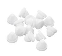 sourcing map 16 Pcs Silicone Plugs, Rubber Round Snap in Locking Hole Plugs for 9-10mm Hole, Hole Stoppers Waterproof Hole Plug for Metal Tube, Furniture End Caps Inserts, White