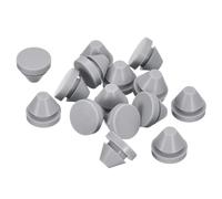 sourcing map 16 Pcs Silicone Plugs, Rubber Round Snap in Locking Hole Plugs for 9-10mm Hole, Hole Stoppers Waterproof Hole Plug for Metal Tube, Furniture End Caps Inserts, Gray