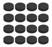 sourcing map 16 Pcs Single Sided Speaker Isolation Feet Pads, 15mmx5mm Non Slip Foam Shock Absorption Base Pad Amplifier Stand Feet Mat for Speaker HiFi Home Theater Sound System, Black
