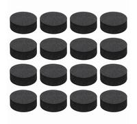 sourcing map 16 Pcs Single Sided Speaker Isolation Feet Pads, 25mmx10mm Non Slip Foam Shock Absorption Base Pad Amplifier Stand Feet Mat for Speaker HiFi Home Theater Sound System, Black