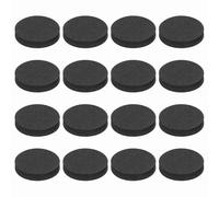 sourcing map 16 Pcs Single Sided Speaker Isolation Feet Pads, 25mmx5mm Non Slip Foam Shock Absorption Base Pad Amplifier Stand Feet Mat for Speaker HiFi Home Theater Sound System, Black