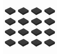sourcing map 16 Pcs Single Sided Speaker Isolation Feet Pads, 30mmx10mm Square Non Slip Foam Shock Absorption Base Pad Amplifier Stand Feet Mat for Speaker HiFi Home Theater Sound System, Black