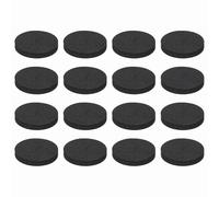 sourcing map 16 Pcs Single Sided Speaker Isolation Feet Pads, 30mmx5mm Non Slip Foam Shock Absorption Base Pad Amplifier Stand Feet Mat for Speaker HiFi Home Theater Sound System, Black