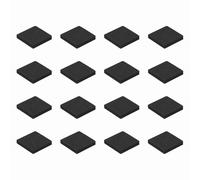 sourcing map 16 Pcs Single Sided Speaker Isolation Feet Pads, 30mmx5mm Square Non Slip Foam Shock Absorption Base Pad Amplifier Stand Feet Mat for Speaker HiFi Home Theater Sound System, Black