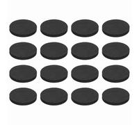 sourcing map 16 Pcs Single Sided Speaker Isolation Feet Pads, 40mmx5mm Non Slip Foam Shock Absorption Base Pad Amplifier Stand Feet Mat for Speaker HiFi Home Theater Sound System, Black