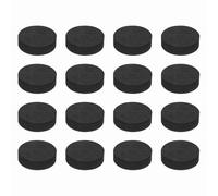 sourcing map 16 Pcs Single Sided Speaker Isolation Feet Pads, 50mmx15mm Non Slip Foam Shock Absorption Base Pad Amplifier Stand Feet Mat for Speaker HiFi Home Theater Sound System, Black