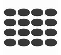 sourcing map 16 Pcs Single Sided Speaker Isolation Feet Pads, 50mmx5mm Non Slip Foam Shock Absorption Base Pad Amplifier Stand Feet Mat for Speaker HiFi Home Theater Sound System, Black