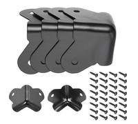sourcing map 16 Pcs Speaker Cabinet Corners Protector 46x46x30mm Metal Stackable Guard Wrap Angle Case Edge Box Protection with 32 Pcs Installation Screw for Stage DJ Audio Sound Case