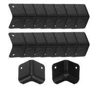 sourcing map 16 Pcs Speaker Cabinet Corners Protector 47x47x47mm Metal Stackable Guard Wrap Angle Case Edge Box Protection for Stage DJ Audio Sound Case