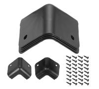 sourcing map 16 Pcs Speaker Cabinet Corners Protector 48x48x45mm Metal Stackable Guard Wrap Angle Case Edge Box Protection with 32 Pcs Installation Screw for Stage DJ Audio Sound Case