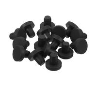 sourcing map 16 Pieces Black Rubber Stopper, 7mm Plug Holes for 6.5-6.8mm/0.26-0.27" Hole