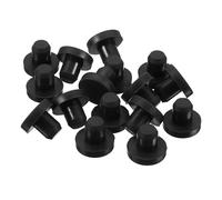 sourcing map 16 Pieces Black Rubber Stopper, 8mm Plug Holes for 7.5-7.8mm/0.3-0.31 Hole