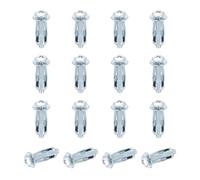 sourcing map 16 Set M4x28mm Jack Nuts, Carbon Steel Zinc Finish Expansion Screw Petal Nut, Multi-Grip Insert Rivet Nut Fasteners for Hollow Wall Iron Skin Line Use in Thin Soft Wall, Silver