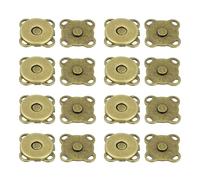sourcing map 16 Sets Magnetic Snaps Button, 10mm/0.39" Metal Plum Magnetic Sew in Clasps Button Hardware Accessories for Clothes Bag Leather DIY Handbag Purse Wallet Craft, Bronze