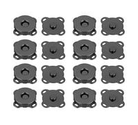 sourcing map 16 Sets Magnetic Snaps Button, 14mm/0.55" Metal Plum Magnetic Sew in Clasps Button Hardware Accessories for Clothes Bag Leather DIY Handbag Purse Wallet Craft, Black