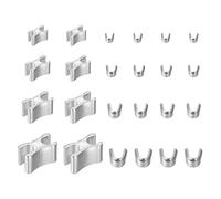 sourcing map 16 Sets Zipper Slider Retainers, Top Stoppers & Bottom Stops #3#5#8#10 for Bags Coats Jackets Closed-end Zippers Replacing (4Sizes, Silver)