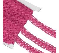 sourcing map 16 Yard Braid Trim, 0.7" Wide Braid Lace Ribbon Gimp Trim Strap for DIY Craft Sewing Accessories Costume Home Decoration, Rose Red